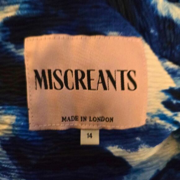 Miscreants SJP One Shoulder Dress Blue Tie-Dye – NWOT Size US 12 - Picture 3 of 4